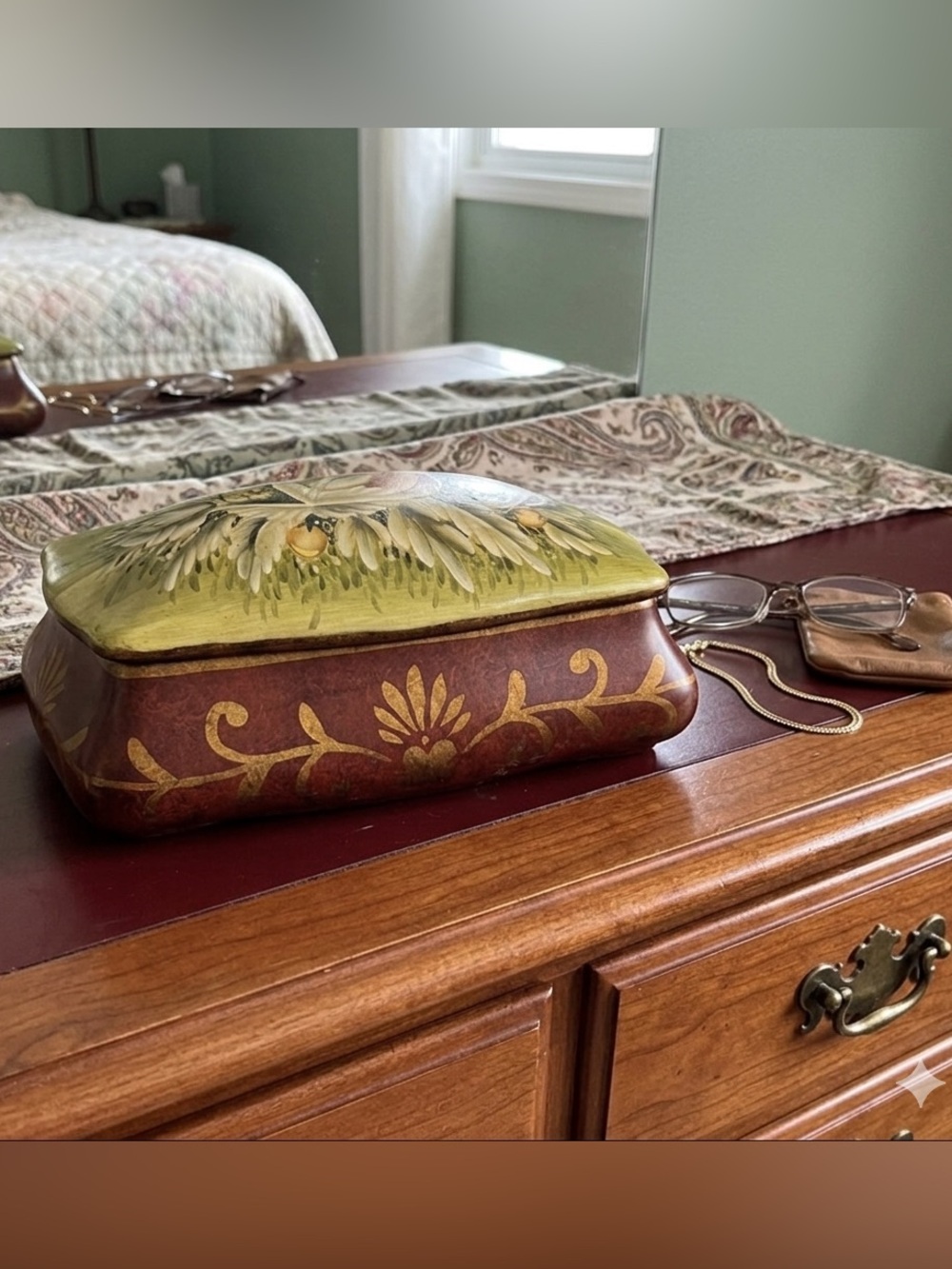 Vintage decorative ceramic storage box designed by Raymond Waites